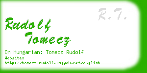 rudolf tomecz business card